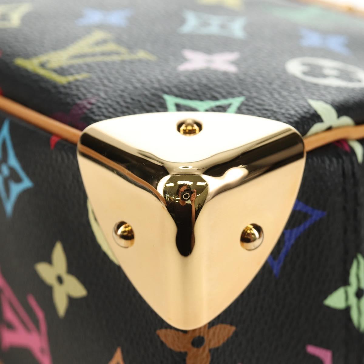 LOUIS VUITTON Monogram Multicolor Hand Bag Black LV Auth mr2560SAM