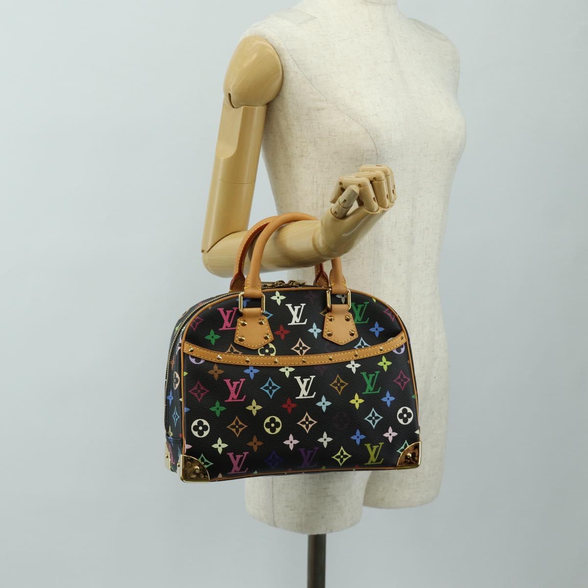 LOUIS VUITTON Monogram Multicolor Hand Bag Black LV Auth mr2560SAM