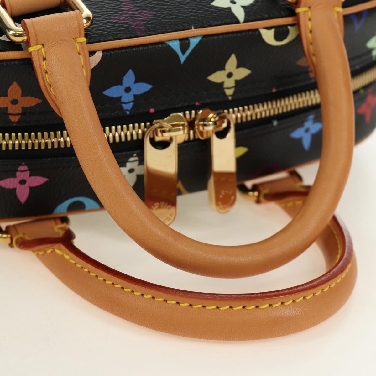 LOUIS VUITTON Monogram Multicolor Hand Bag Black LV Auth mr2560SAM