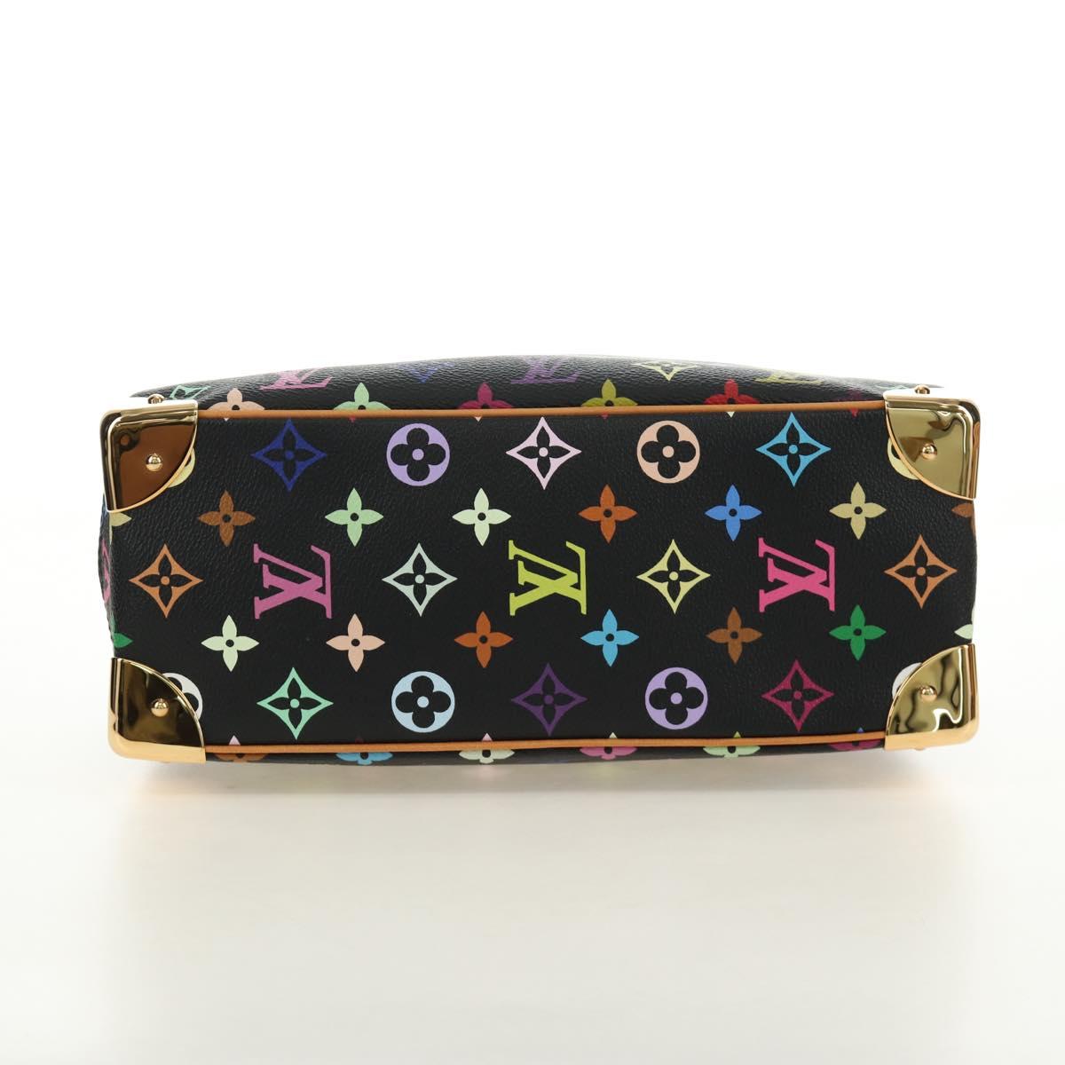 LOUIS VUITTON Monogram Multicolor Hand Bag Black LV Auth mr2560SAM
