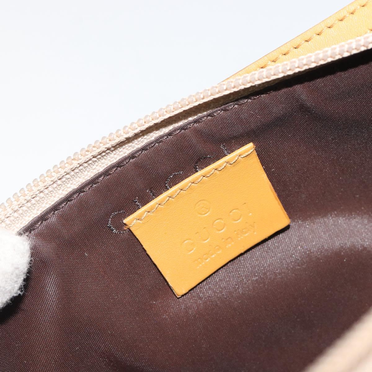 GUCCI GG Canvas Accessory Pouch Beige Gold 039 1103 2123 Auth mr2563A