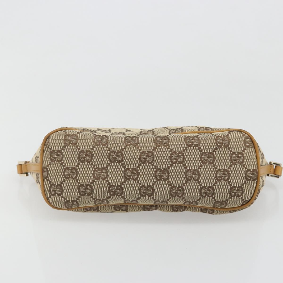 GUCCI GG Canvas Accessory Pouch Beige Gold 039 1103 2123 Auth mr2563A