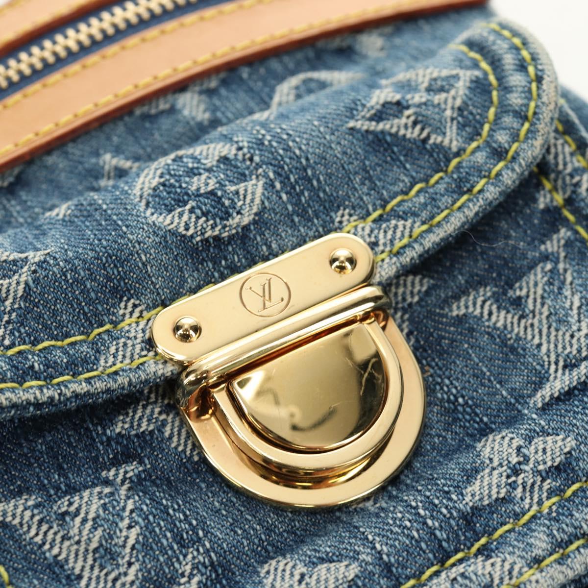 LOUIS VUITTON Monogram Denim Buggy PM Shoulder Bag Blue M95049 LV Auth mr2567SAM