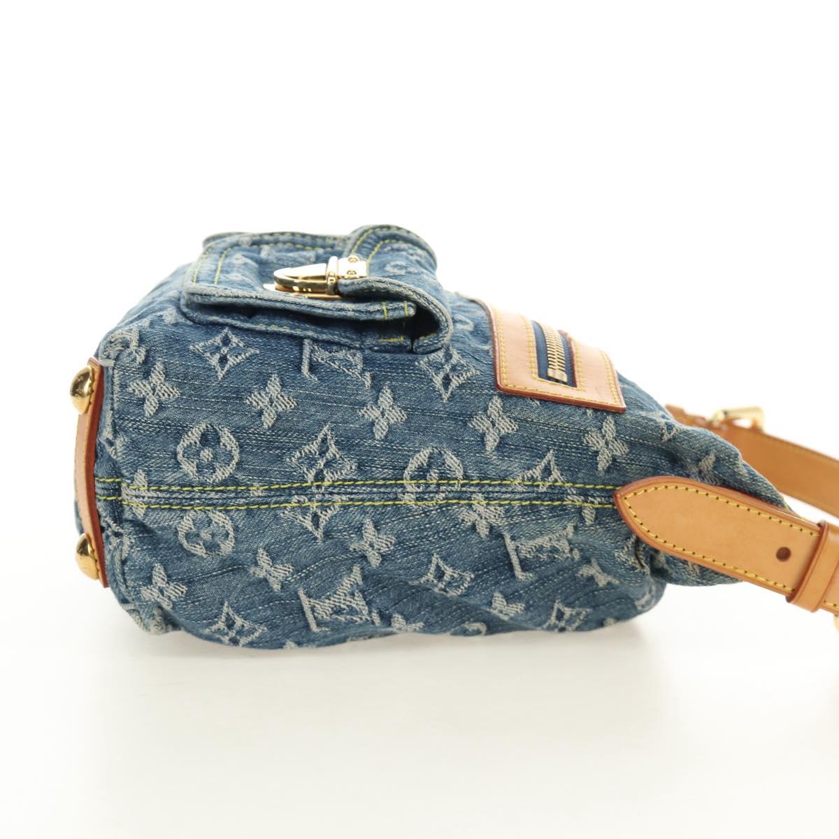 LOUIS VUITTON Monogram Denim Buggy PM Shoulder Bag Blue M95049 LV Auth mr2567SAM