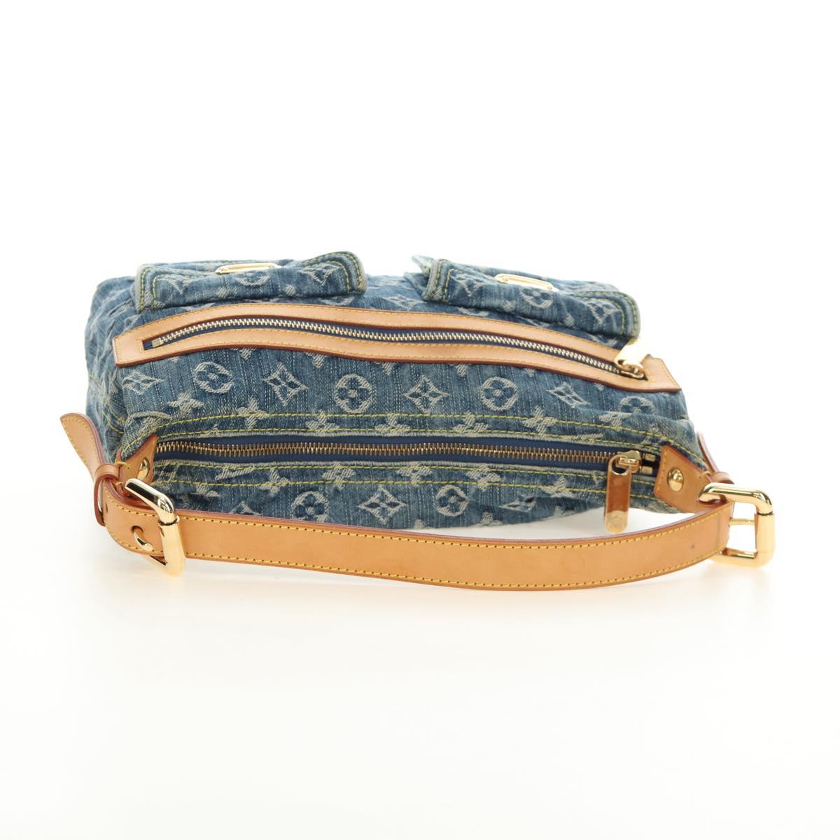 LOUIS VUITTON Monogram Denim Buggy PM Shoulder Bag Blue M95049 LV Auth mr2567SAM