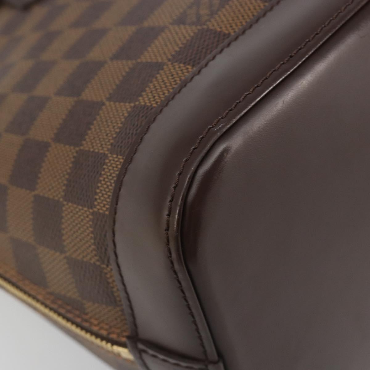 LOUIS VUITTON Damier Ebene Alma Hand Bag N51131 LV Auth mr2568A