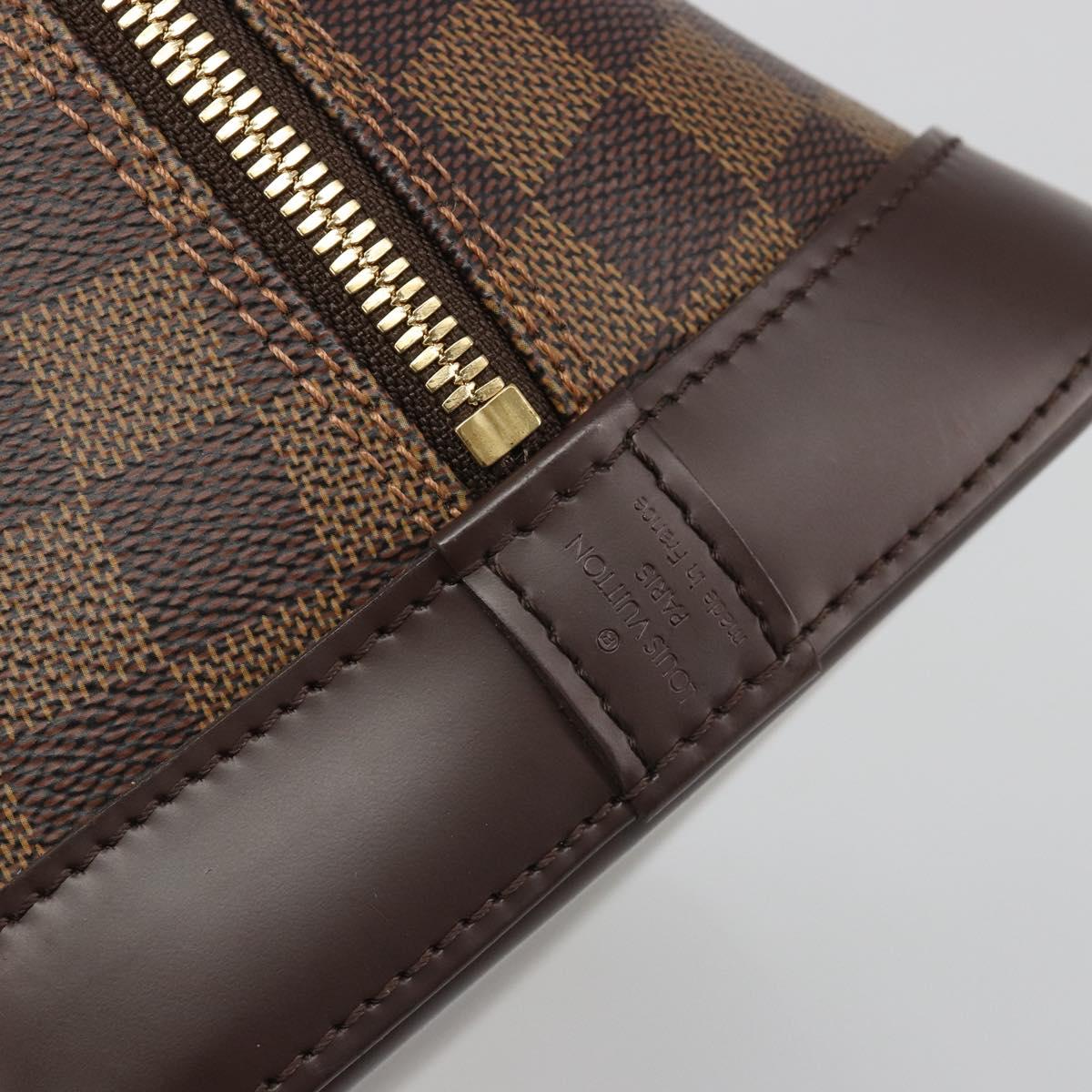 LOUIS VUITTON Damier Ebene Alma Hand Bag N51131 LV Auth mr2568A