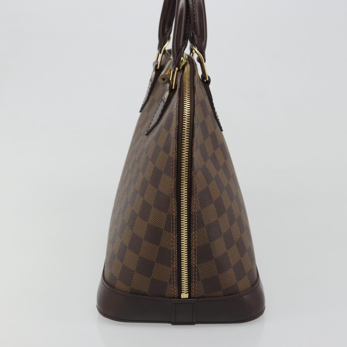 LOUIS VUITTON Damier Ebene Alma Hand Bag N51131 LV Auth mr2568A