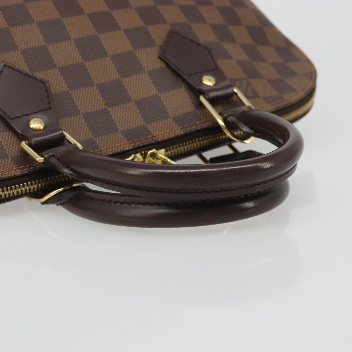 LOUIS VUITTON Damier Ebene Alma Hand Bag N51131 LV Auth mr2568A