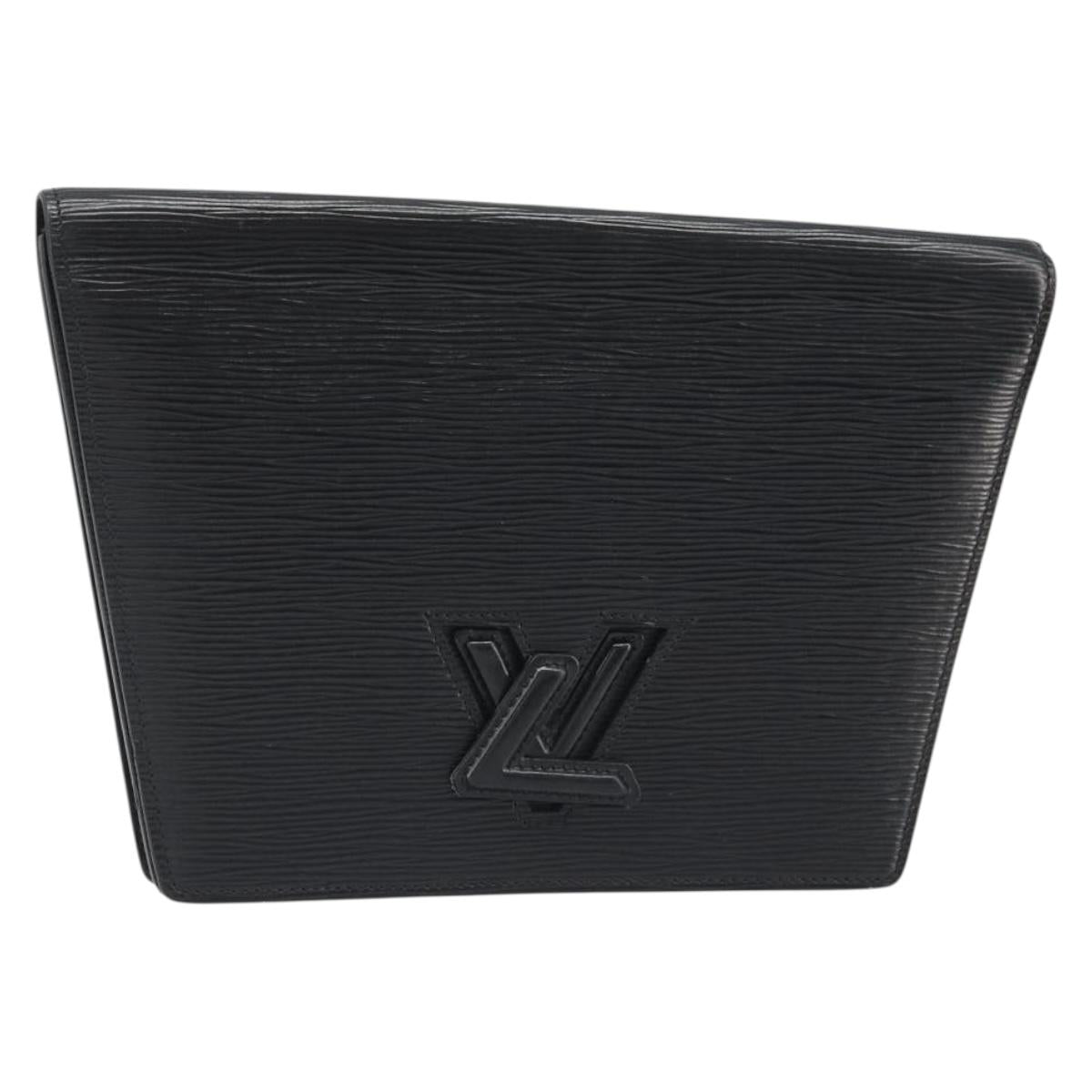 LOUIS VUITTON Epi Trapeze Clutch Bag Black M80165 LV Auth mr2570A