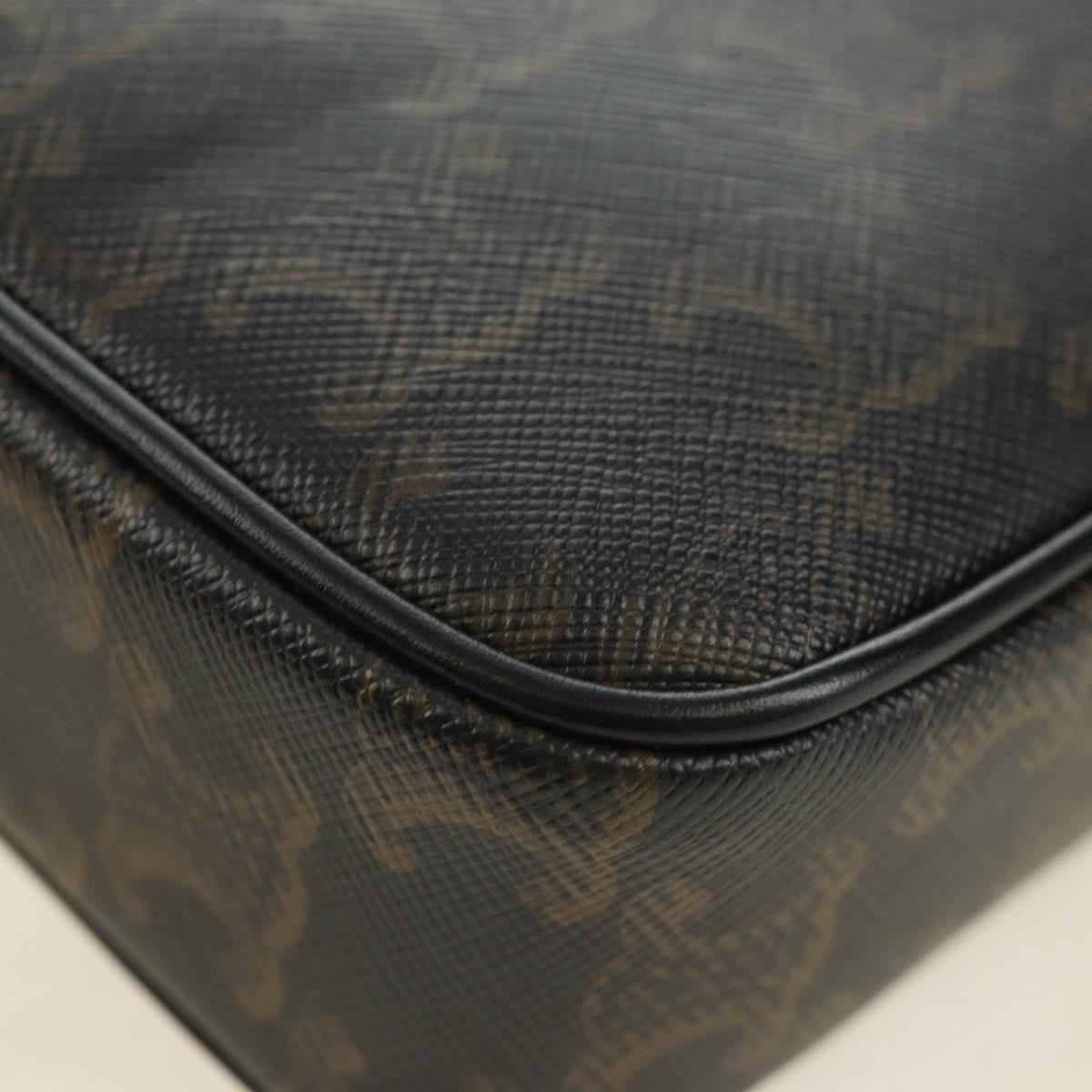 CELINE Triomphe Medium Messenger Bag Shoulder Bag PVC Black Gold Auth mr2571SAM