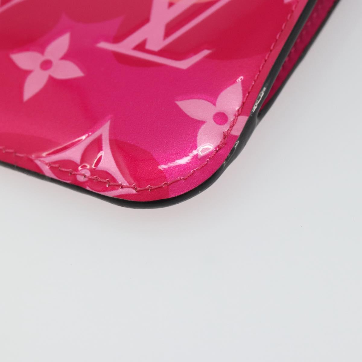 LOUIS VUITTON Monogram Vernis Pochette Cles Purse Pink M90586 LV Auth mr2572V