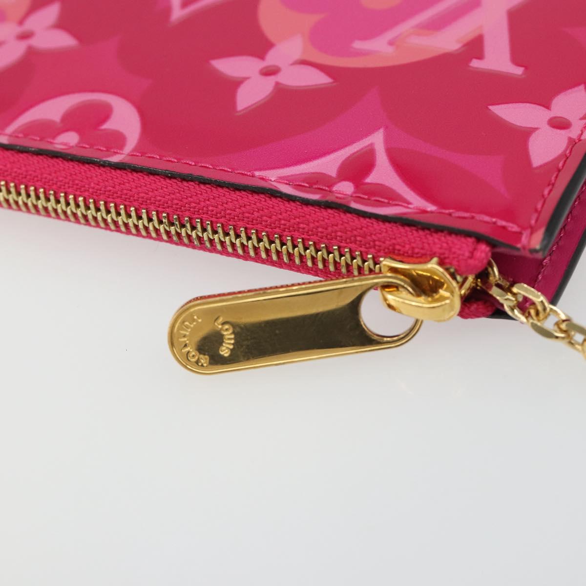 LOUIS VUITTON Monogram Vernis Pochette Cles Purse Pink M90586 LV Auth mr2572V