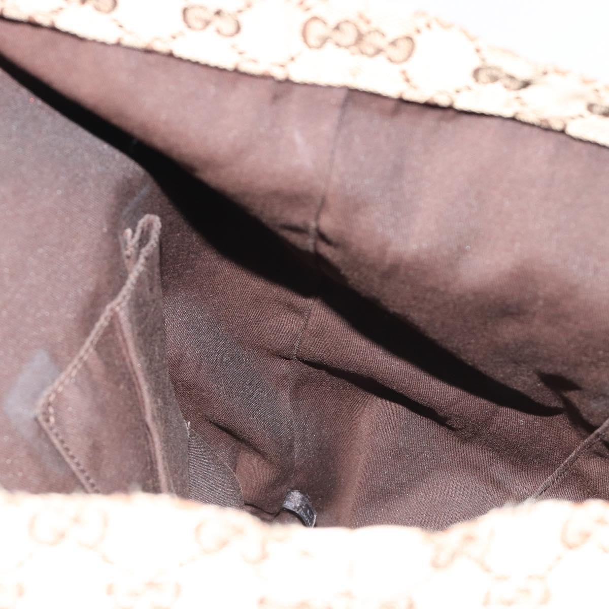 GUCCI GG Canvas Web Sherry Line Tote Bag Beige 189669 Auth mr2577A