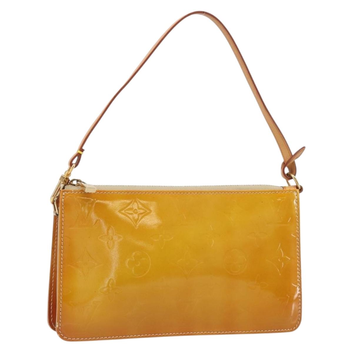 LOUIS VUITTON Monogram Vernis Lexington Pouch Beige M91010 LV Auth mr2581A