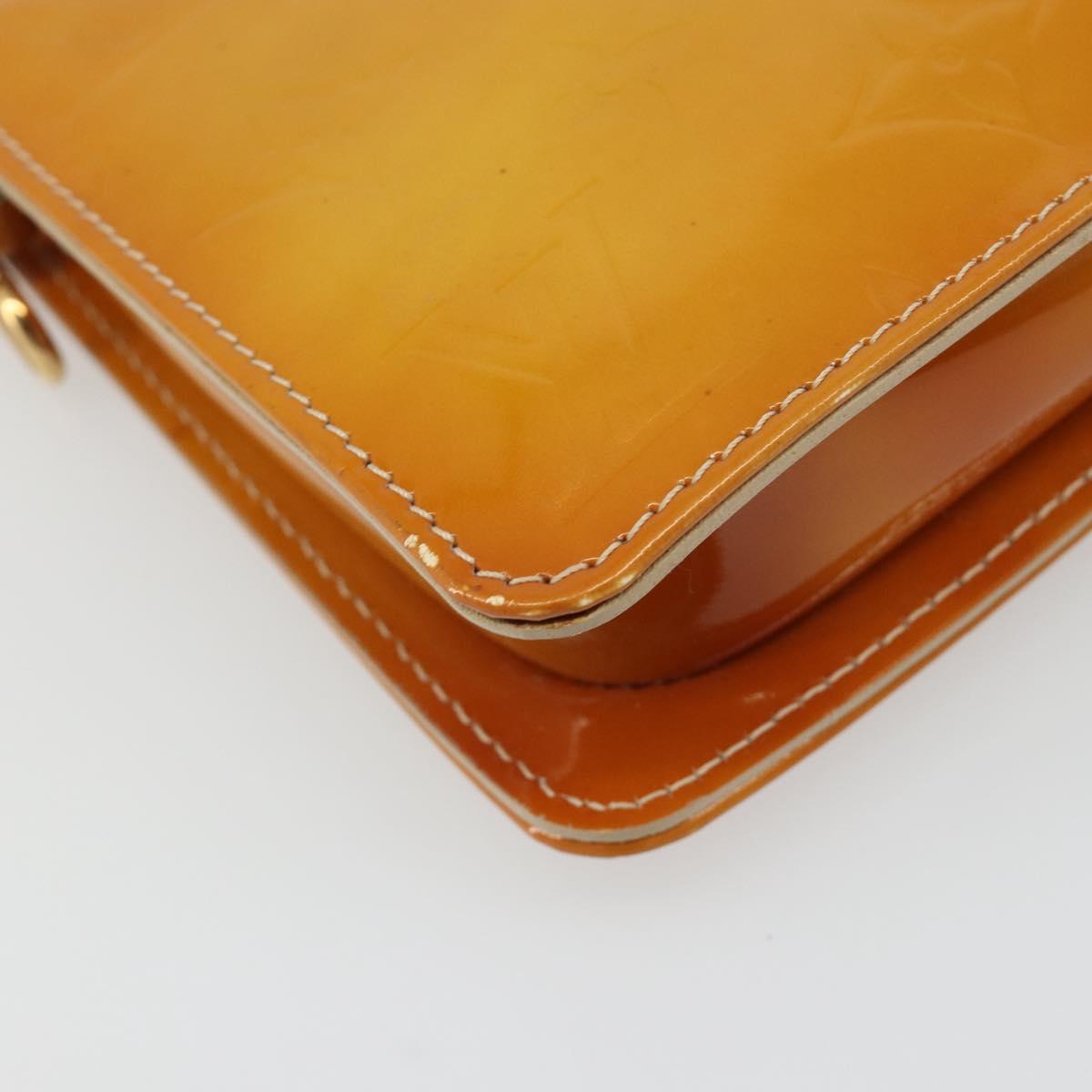 LOUIS VUITTON Monogram Vernis Lexington Pouch Beige M91010 LV Auth mr2581A