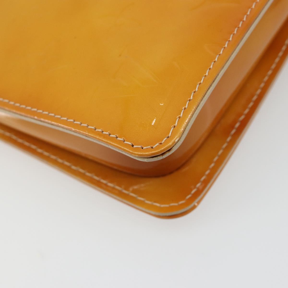 LOUIS VUITTON Monogram Vernis Lexington Pouch Beige M91010 LV Auth mr2581A
