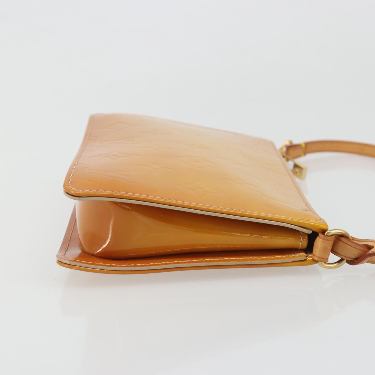 LOUIS VUITTON Monogram Vernis Lexington Pouch Beige M91010 LV Auth mr2581A
