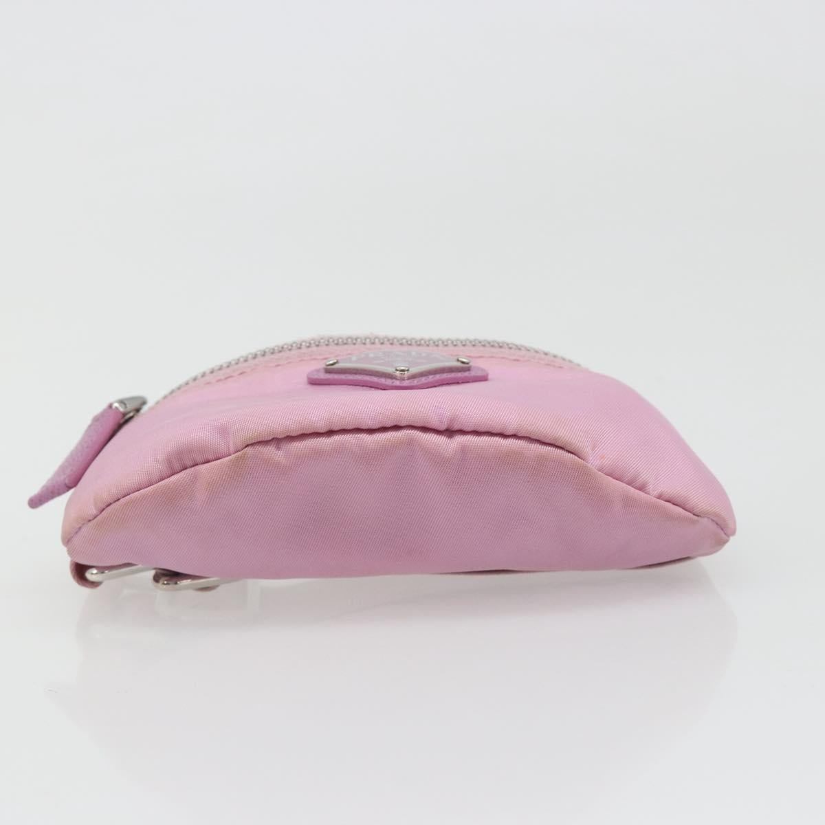 PRADA Arm Pouch Nylon Pink Silver Auth mr2583