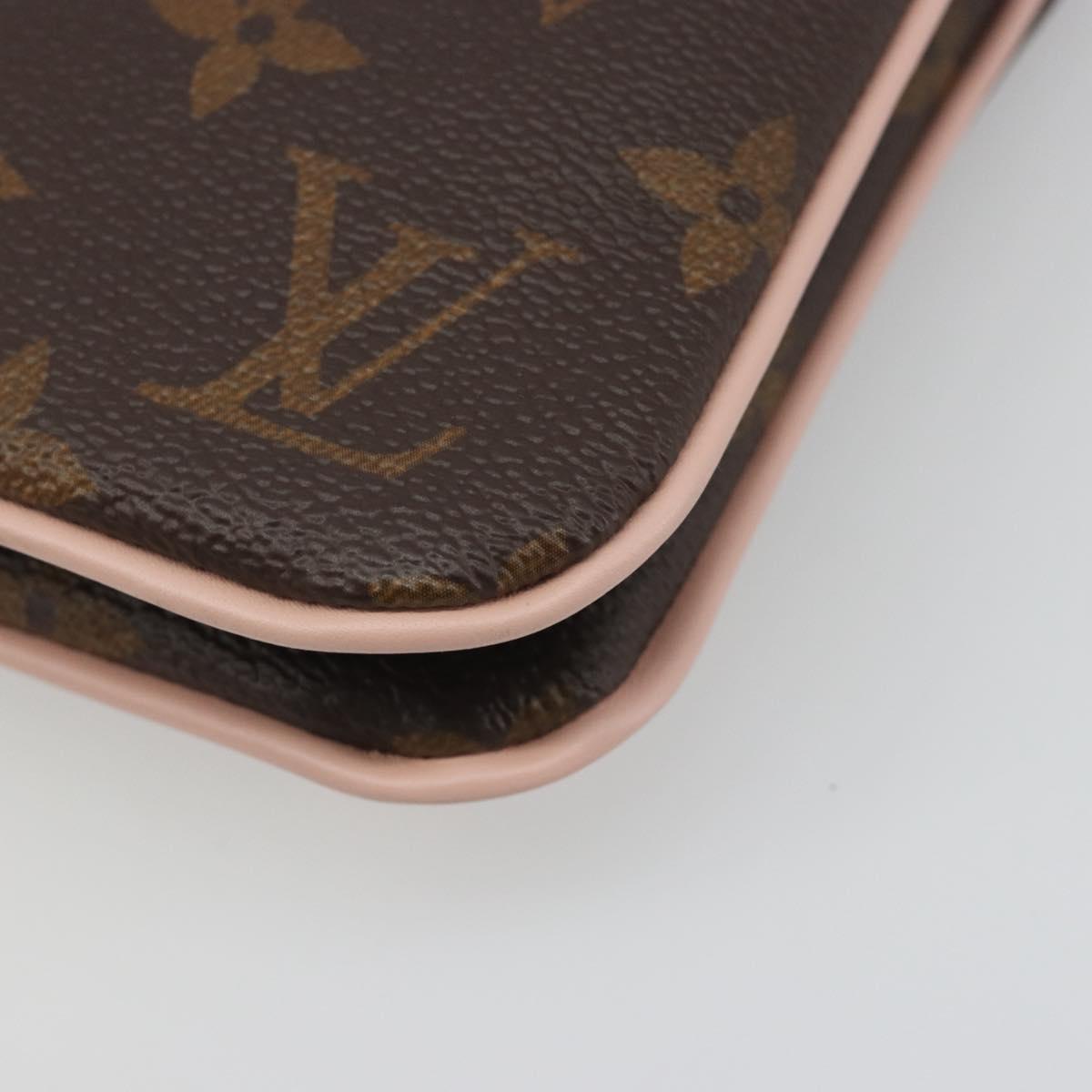 LOUIS VUITTON Monogram Pochette Double Zip Shoulder Bag M63905 LV Auth mr2584V