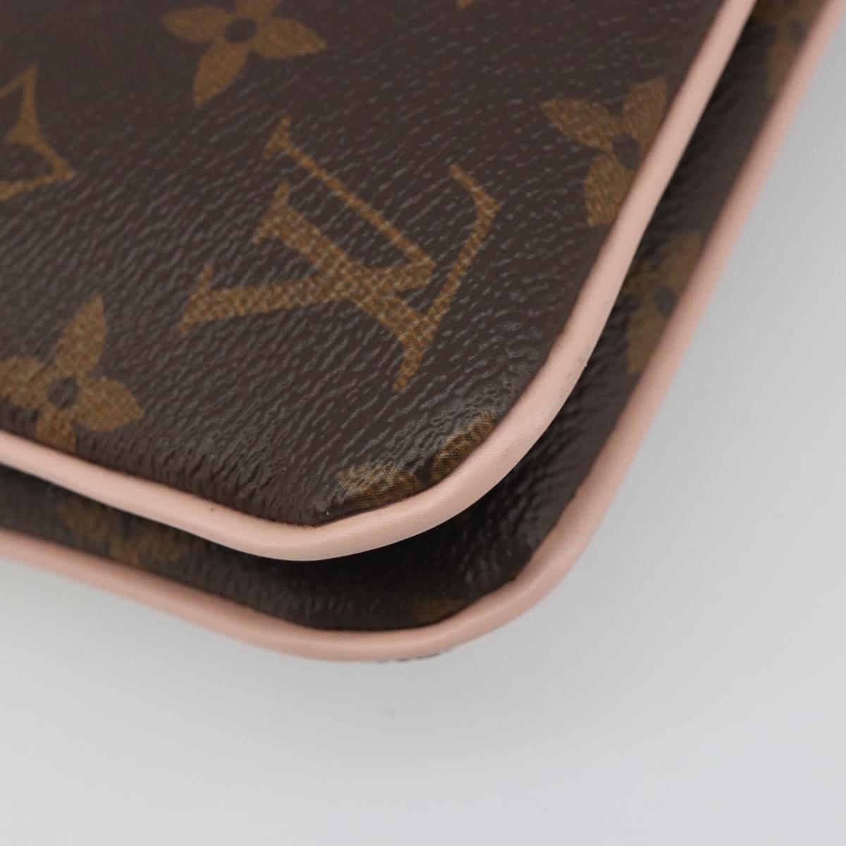LOUIS VUITTON Monogram Pochette Double Zip Shoulder Bag M63905 LV Auth mr2584V