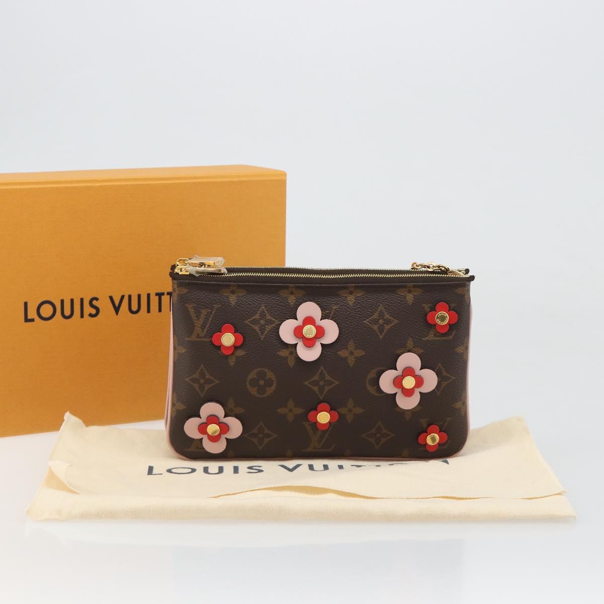 LOUIS VUITTON Monogram Pochette Double Zip Shoulder Bag M63905 LV Auth mr2584V