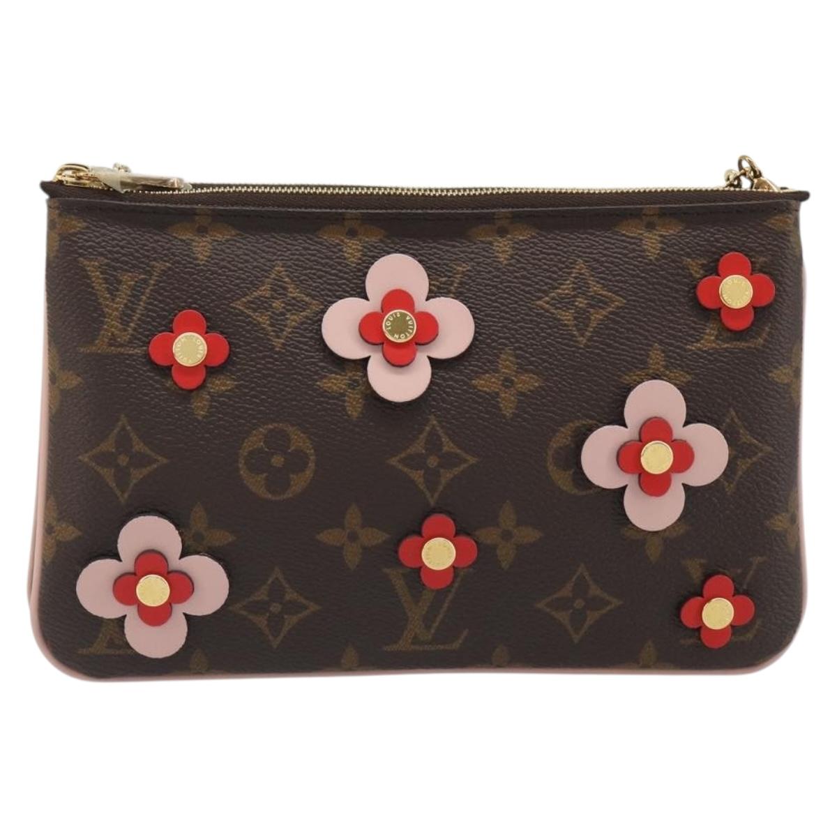 LOUIS VUITTON Monogram Pochette Double Zip Shoulder Bag M63905 LV Auth mr2584V