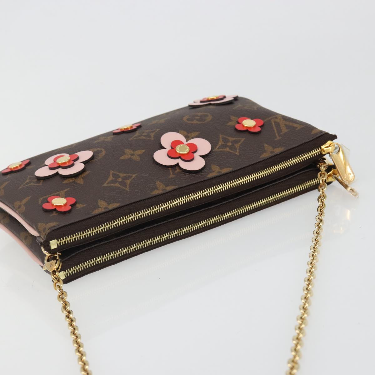LOUIS VUITTON Monogram Pochette Double Zip Shoulder Bag M63905 LV Auth mr2584V