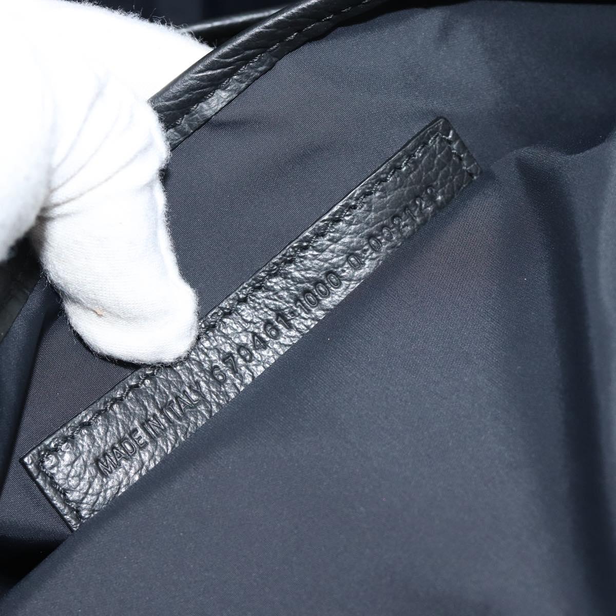 BALENCIAGA Car Hand Bag Leather 2way Black Silver 679461 Auth mr2586V
