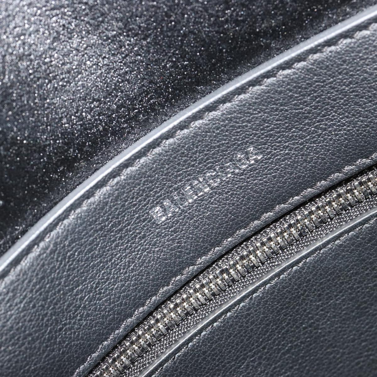 BALENCIAGA Everyday XXS Hand Bag Leather Black Auth mr2588A