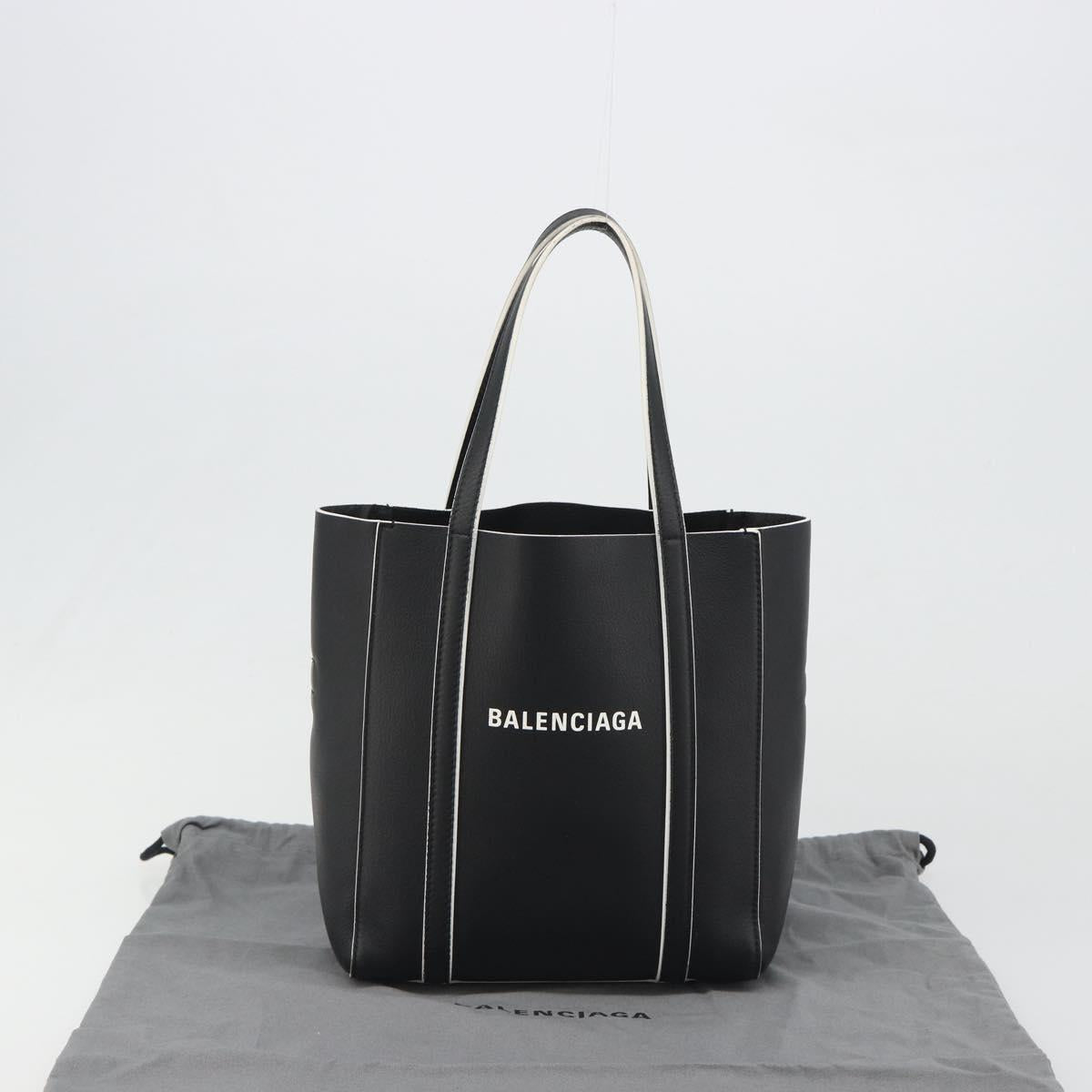 BALENCIAGA Everyday XXS Hand Bag Leather Black Auth mr2588A