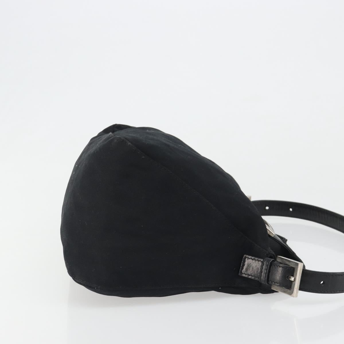 FENDI Hand Bag cotton Black Silver Auth mr2595
