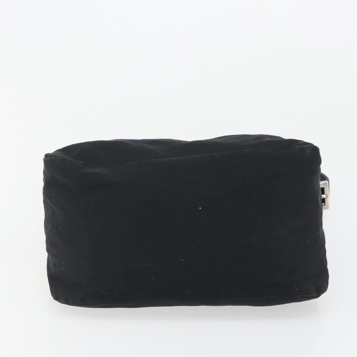 FENDI Hand Bag cotton Black Silver Auth mr2595
