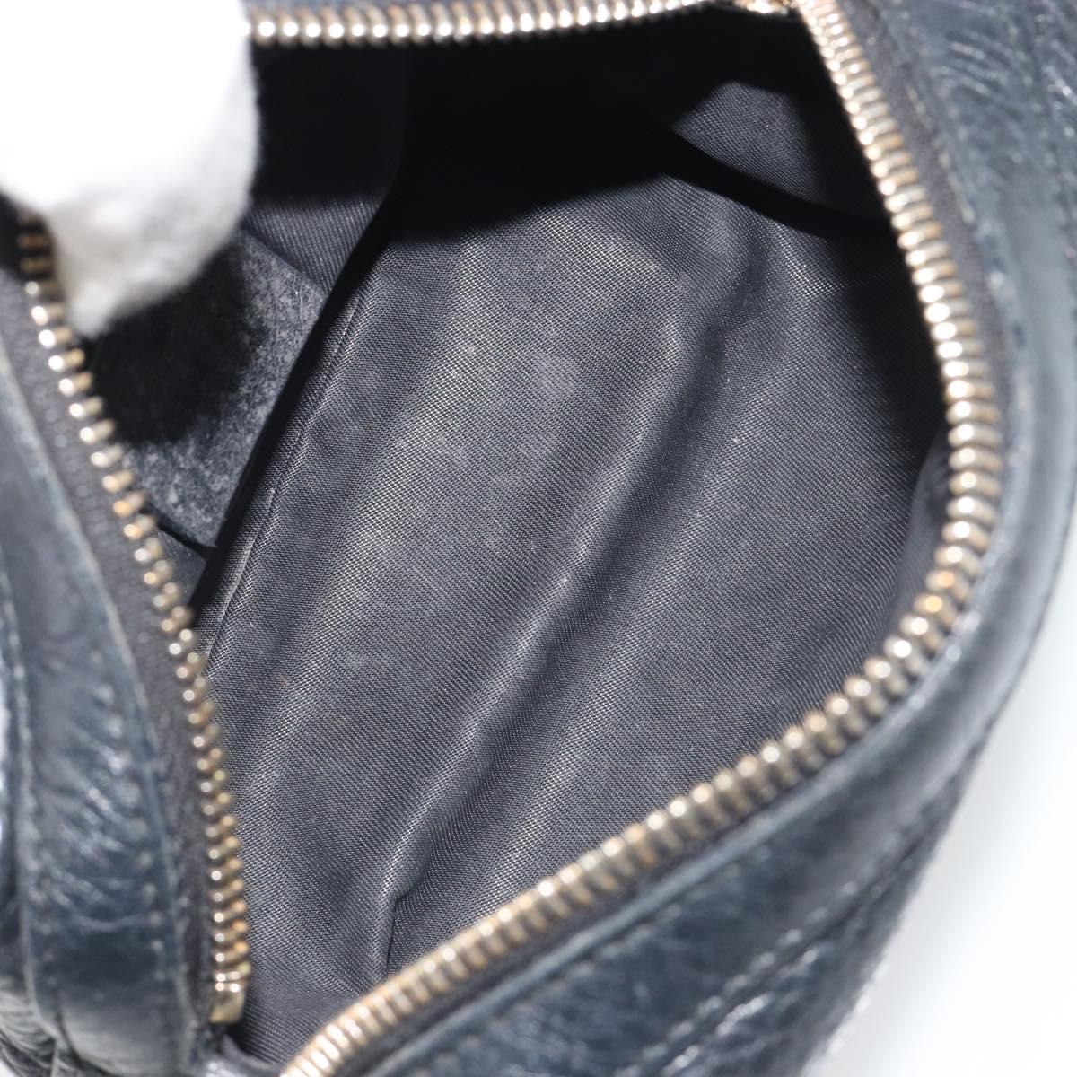 GUCCI Soho GG Pouch Leather Black Gold 308634 Auth mr2614