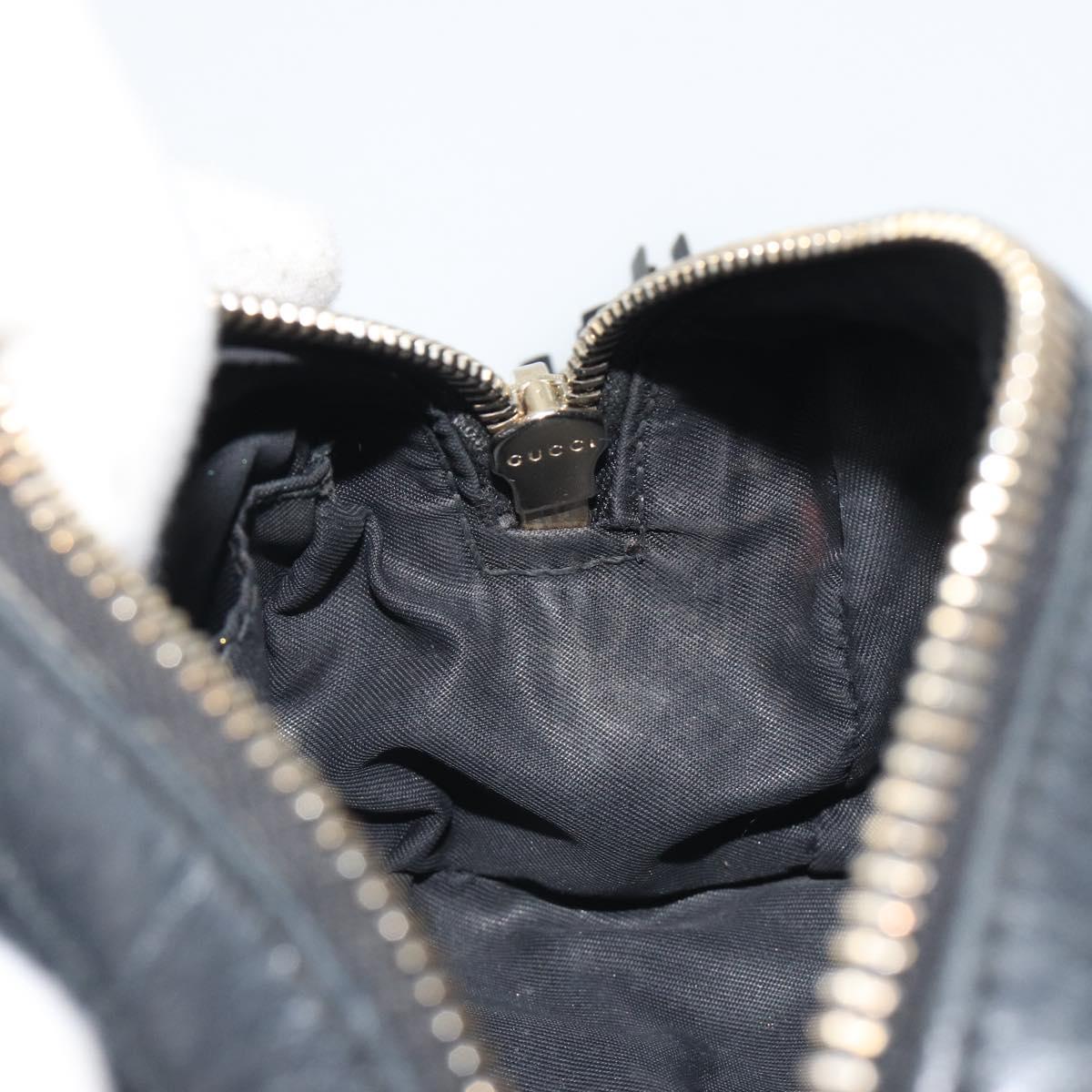 GUCCI Soho GG Pouch Leather Black Gold 308634 Auth mr2614