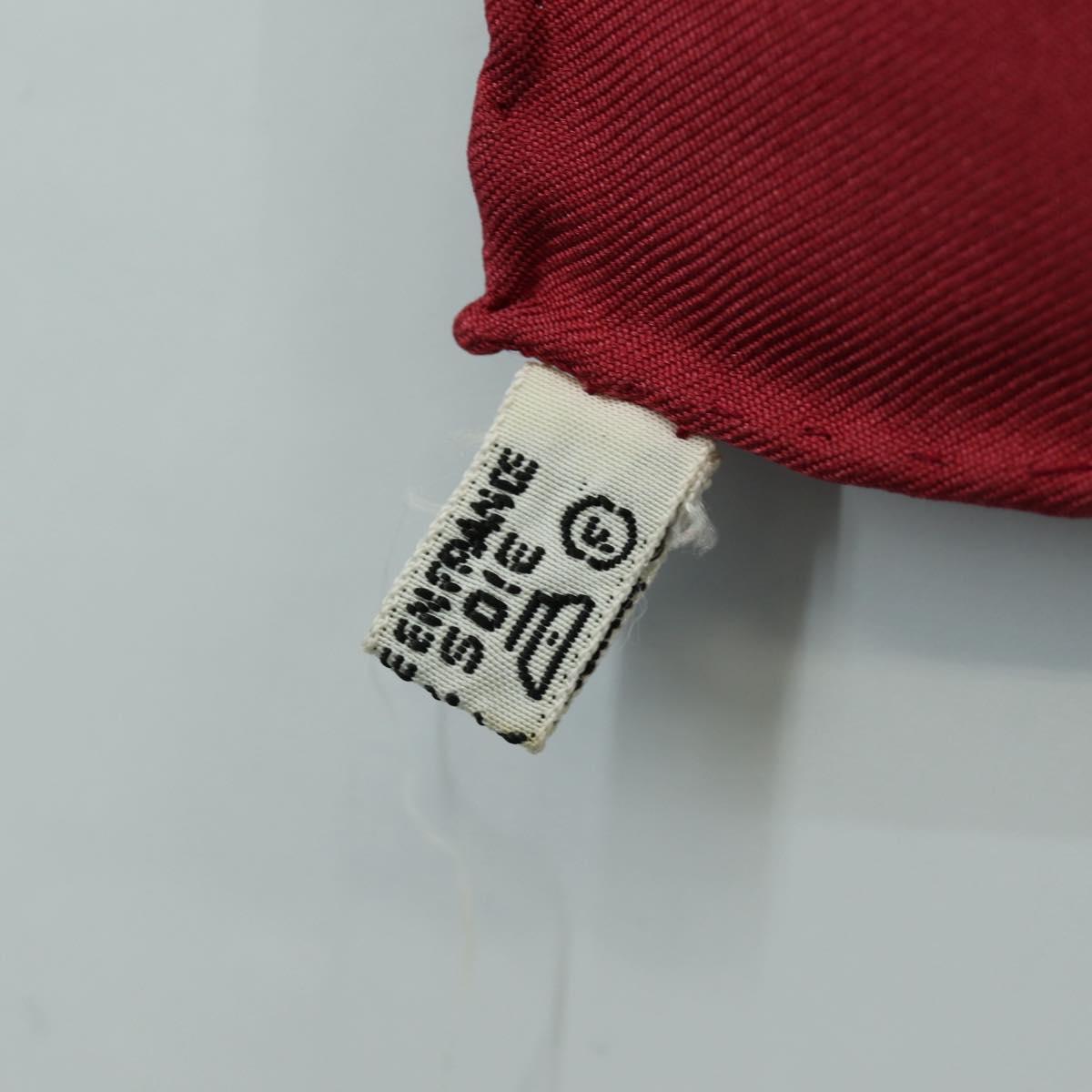 HERMES Carre 90 Scarf Silk Red Auth mr2616