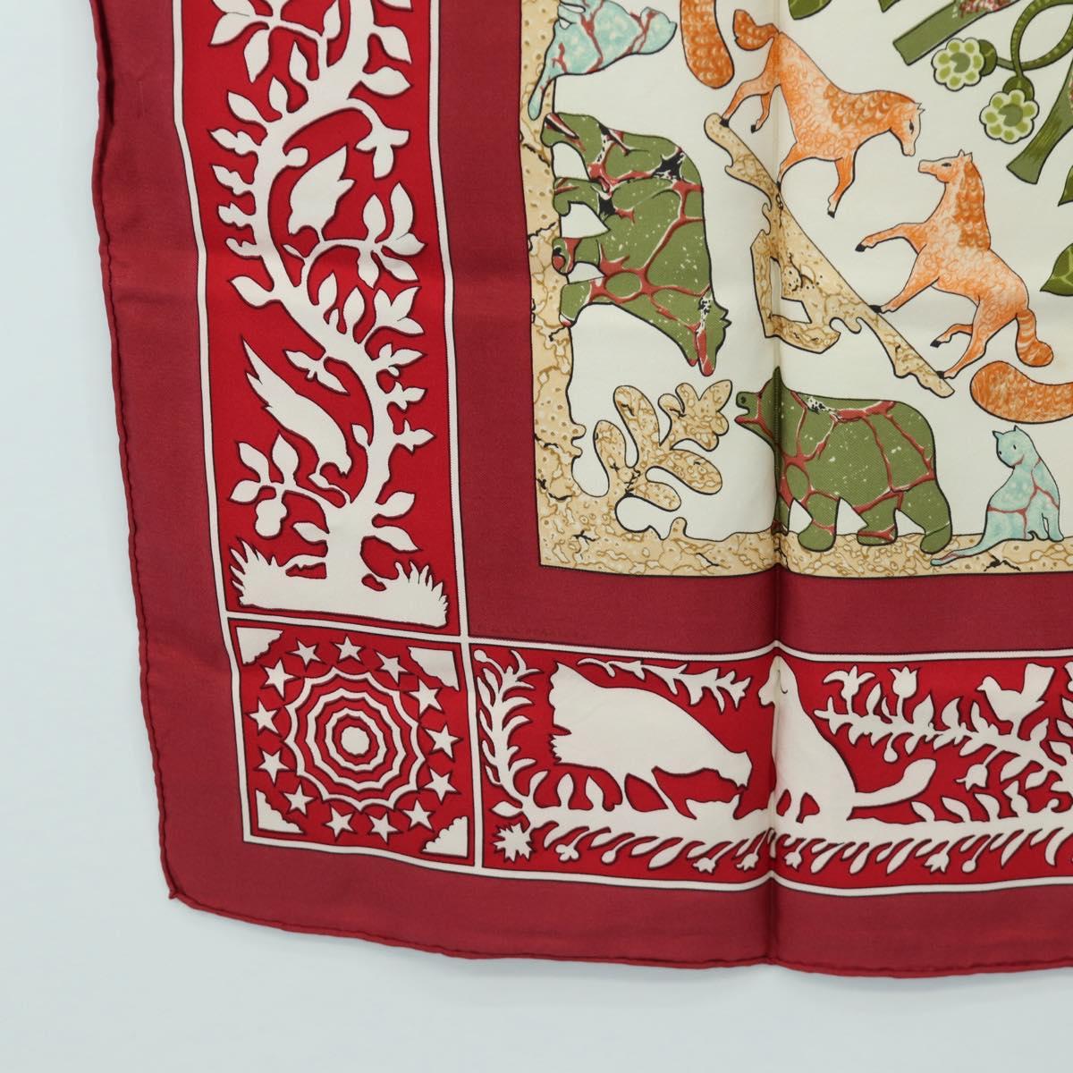 HERMES Carre 90 Scarf Silk Red Auth mr2616
