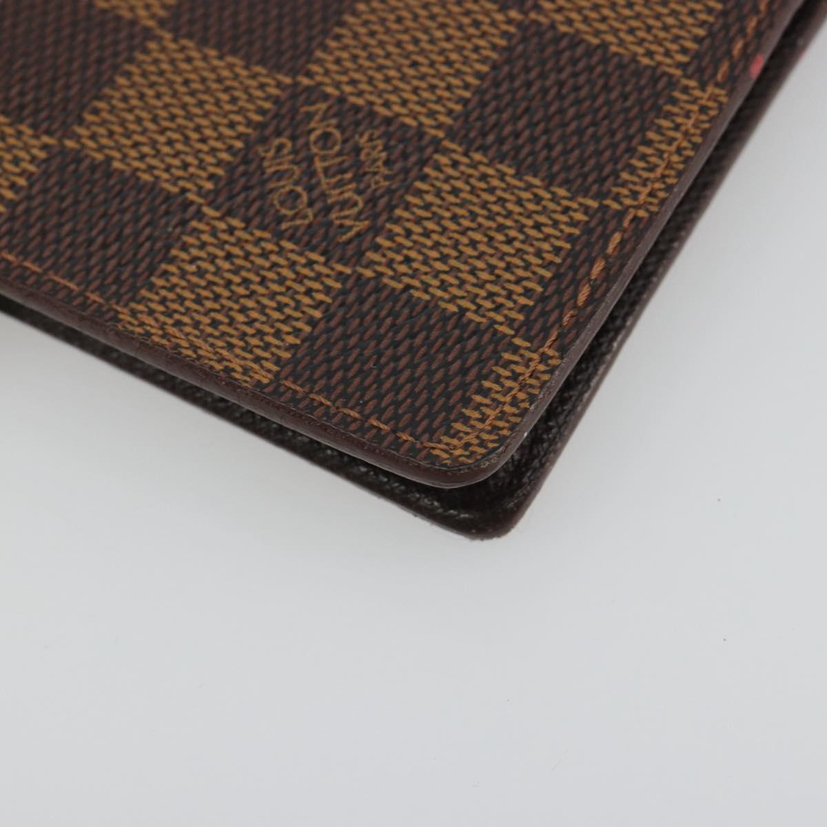 LOUIS VUITTON Damier Ebene Agenda PM Day Planner Cover R20700 LV Auth mr2618
