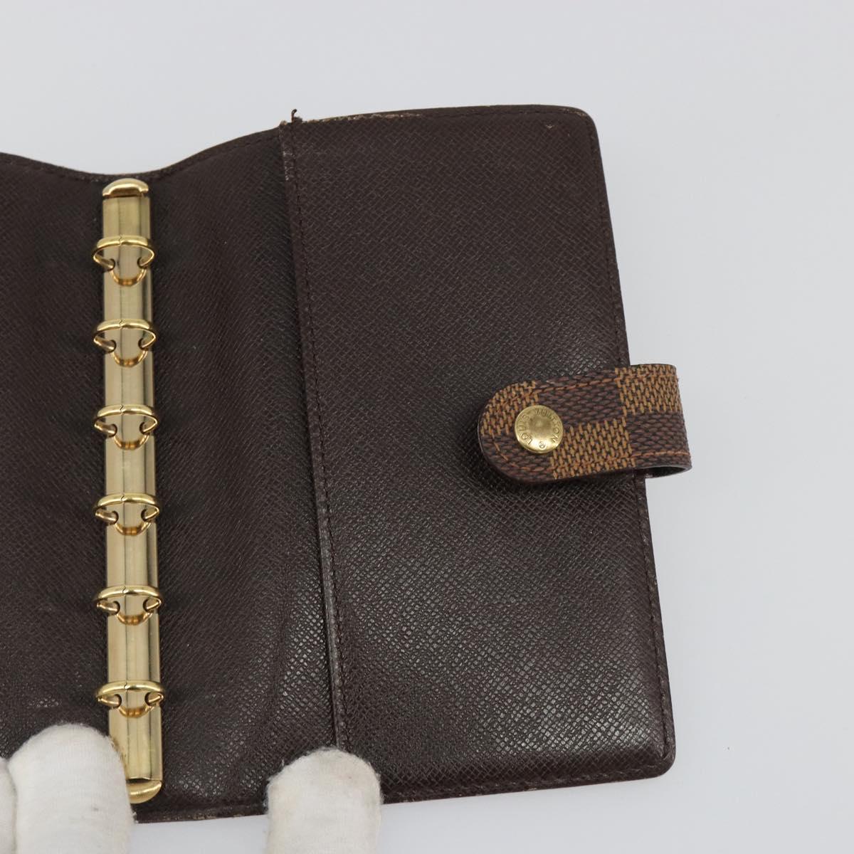 LOUIS VUITTON Damier Ebene Agenda PM Day Planner Cover R20700 LV Auth mr2618