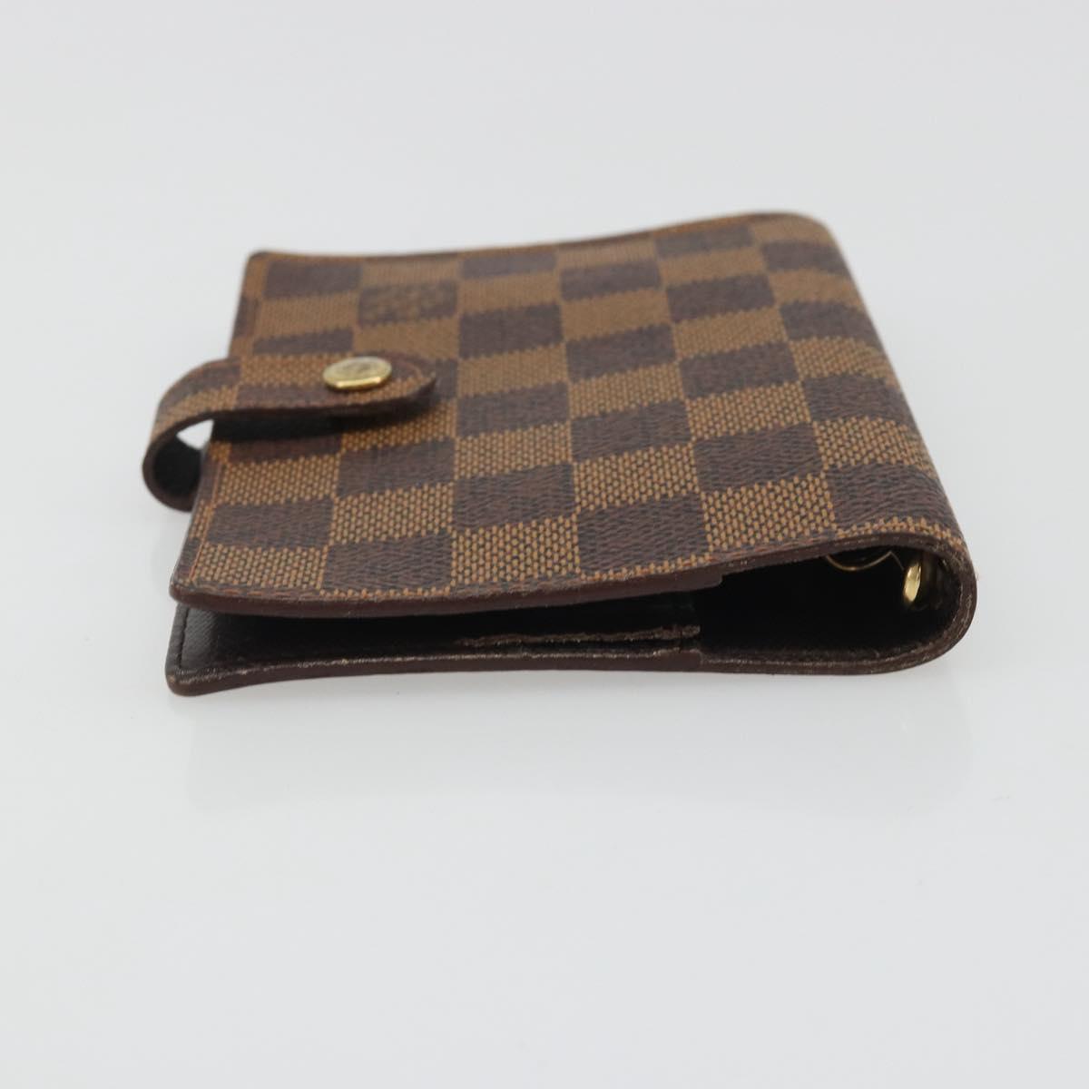 LOUIS VUITTON Damier Ebene Agenda PM Day Planner Cover R20700 LV Auth mr2618