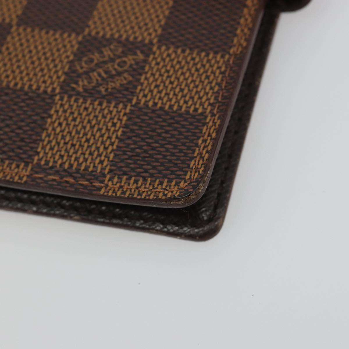 LOUIS VUITTON Damier Ebene Agenda PM Day Planner Cover R20700 LV Auth mr2618