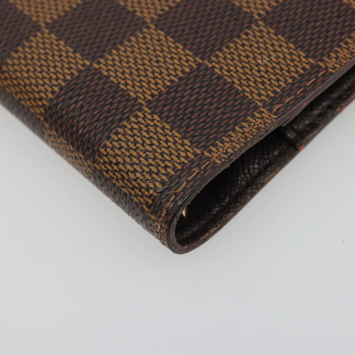LOUIS VUITTON Damier Ebene Agenda PM Day Planner Cover R20700 LV Auth mr2618