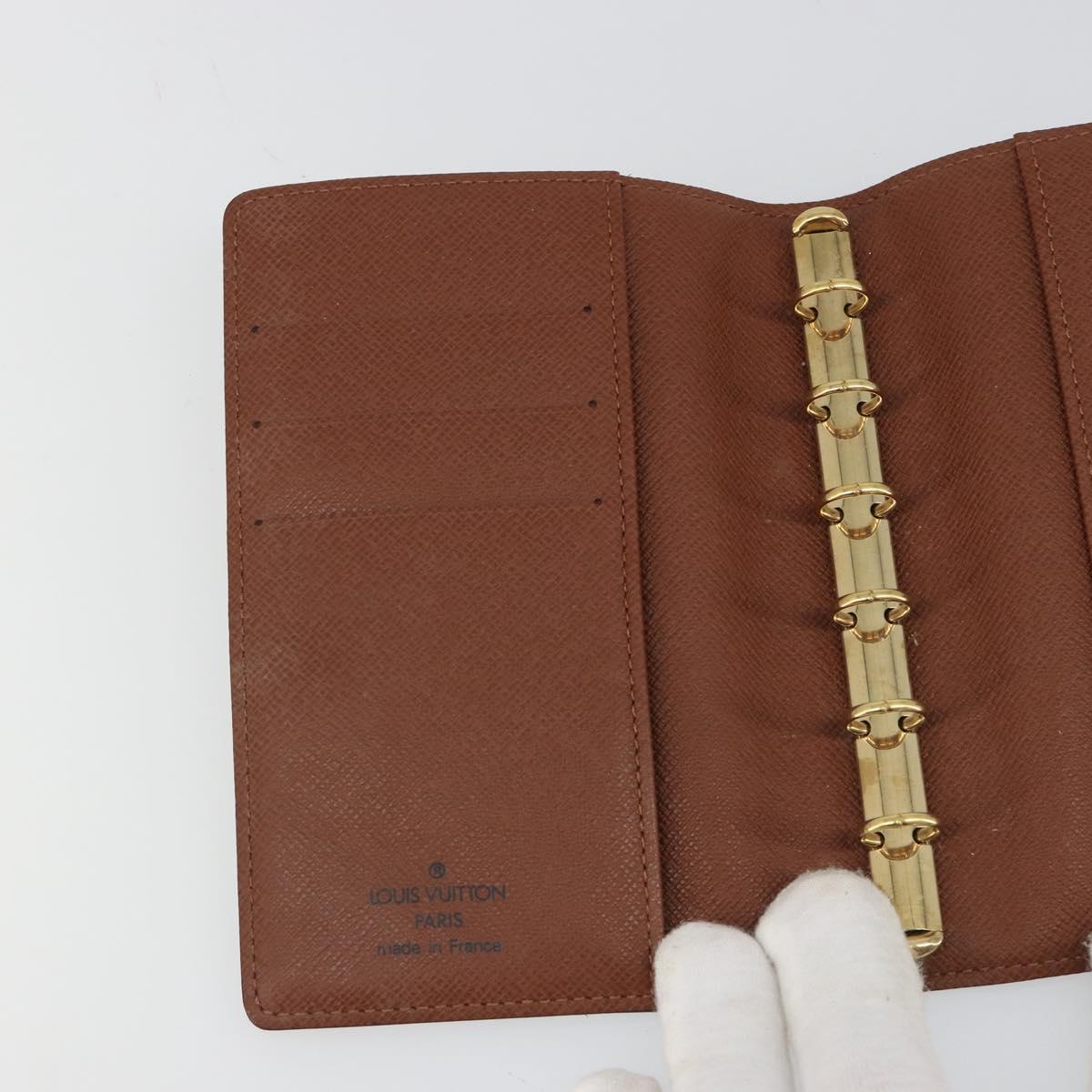 LOUIS VUITTON Monogram Agenda PM Day Planner Cover R20005 LV Auth mr2619A