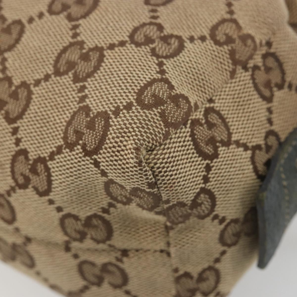 GUCCI GG Canvas Pouch Beige 29595 Auth mr2621