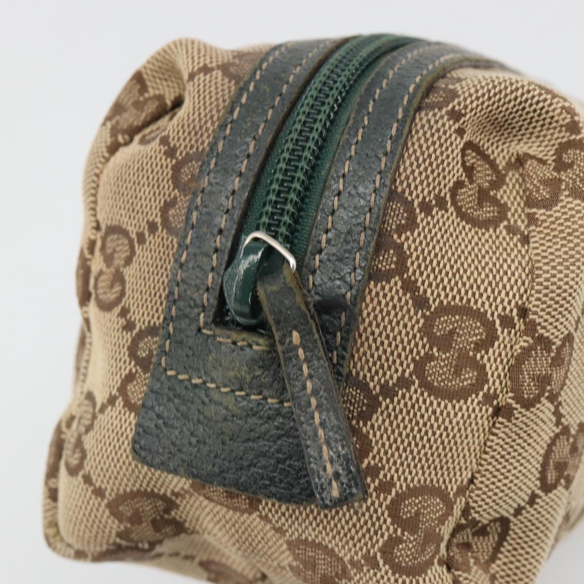 GUCCI GG Canvas Pouch Beige 29595 Auth mr2621