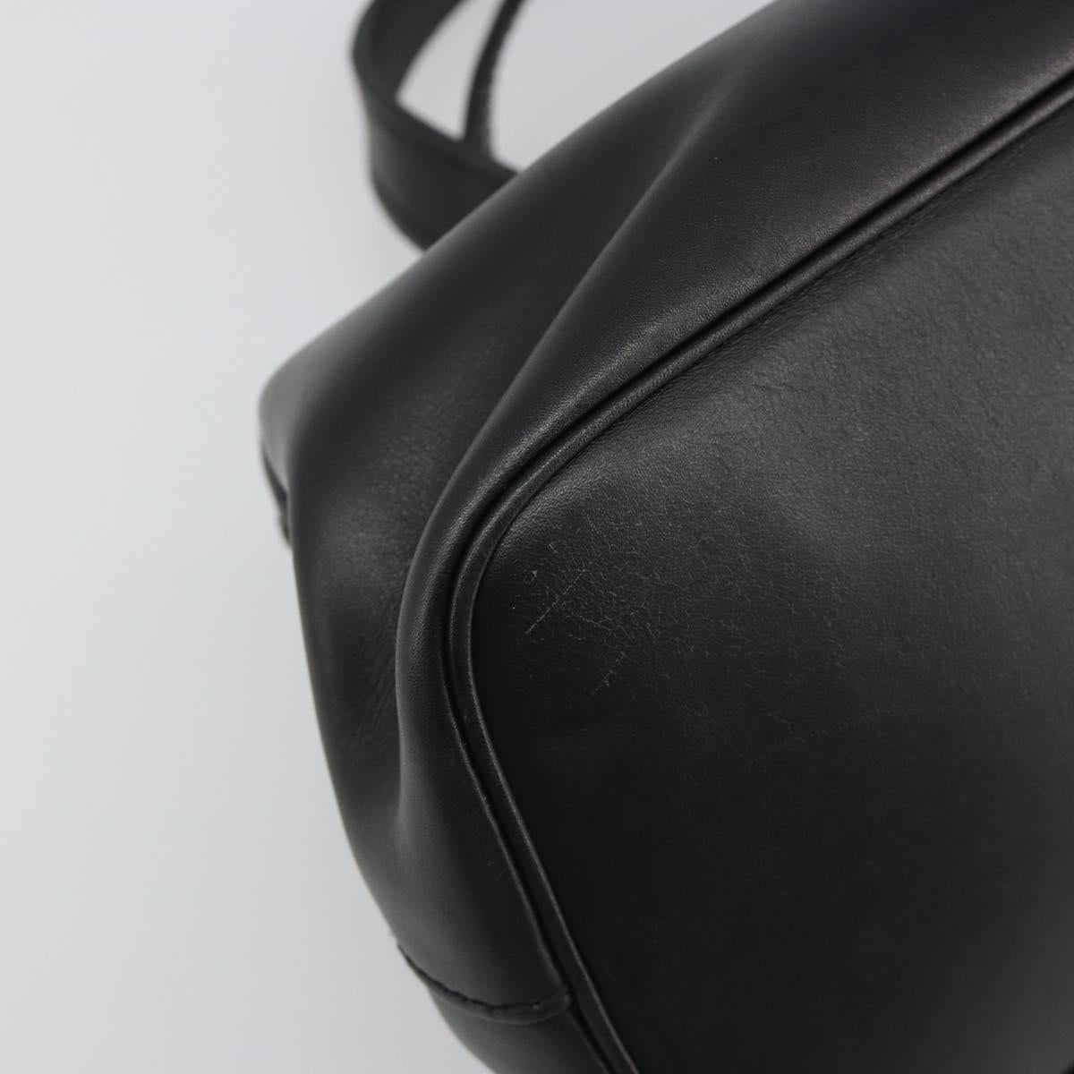 GUCCI Hand Bag Leather Black 105378 Auth mr2622A