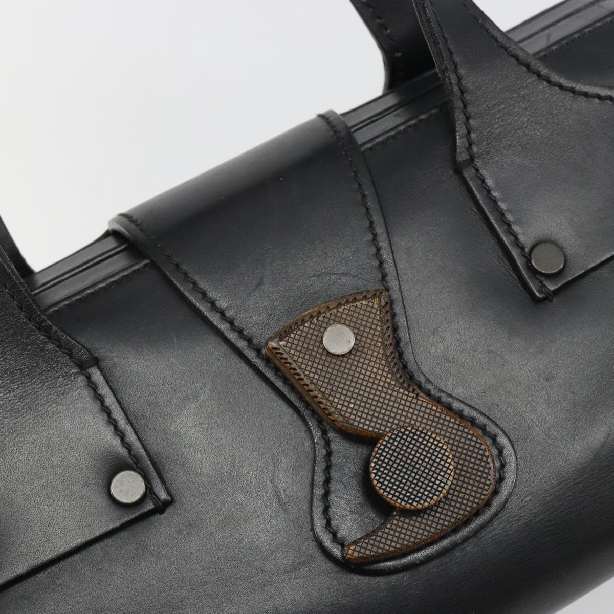 GUCCI Hand Bag Leather Black 105378 Auth mr2622A