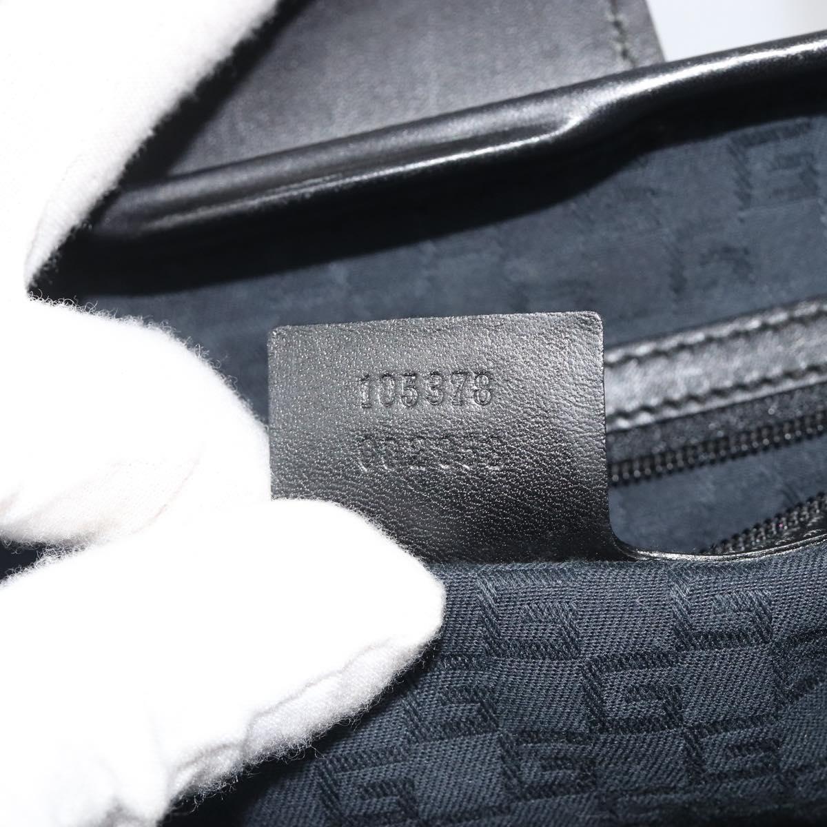 GUCCI Hand Bag Leather Black 105378 Auth mr2622A