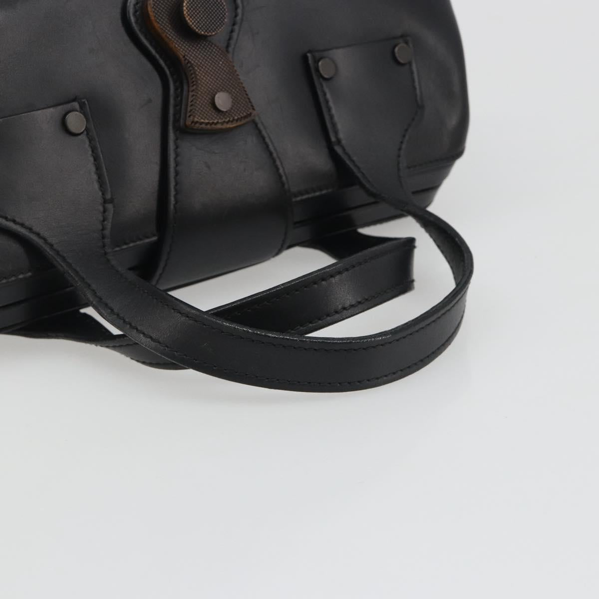 GUCCI Hand Bag Leather Black 105378 Auth mr2622A