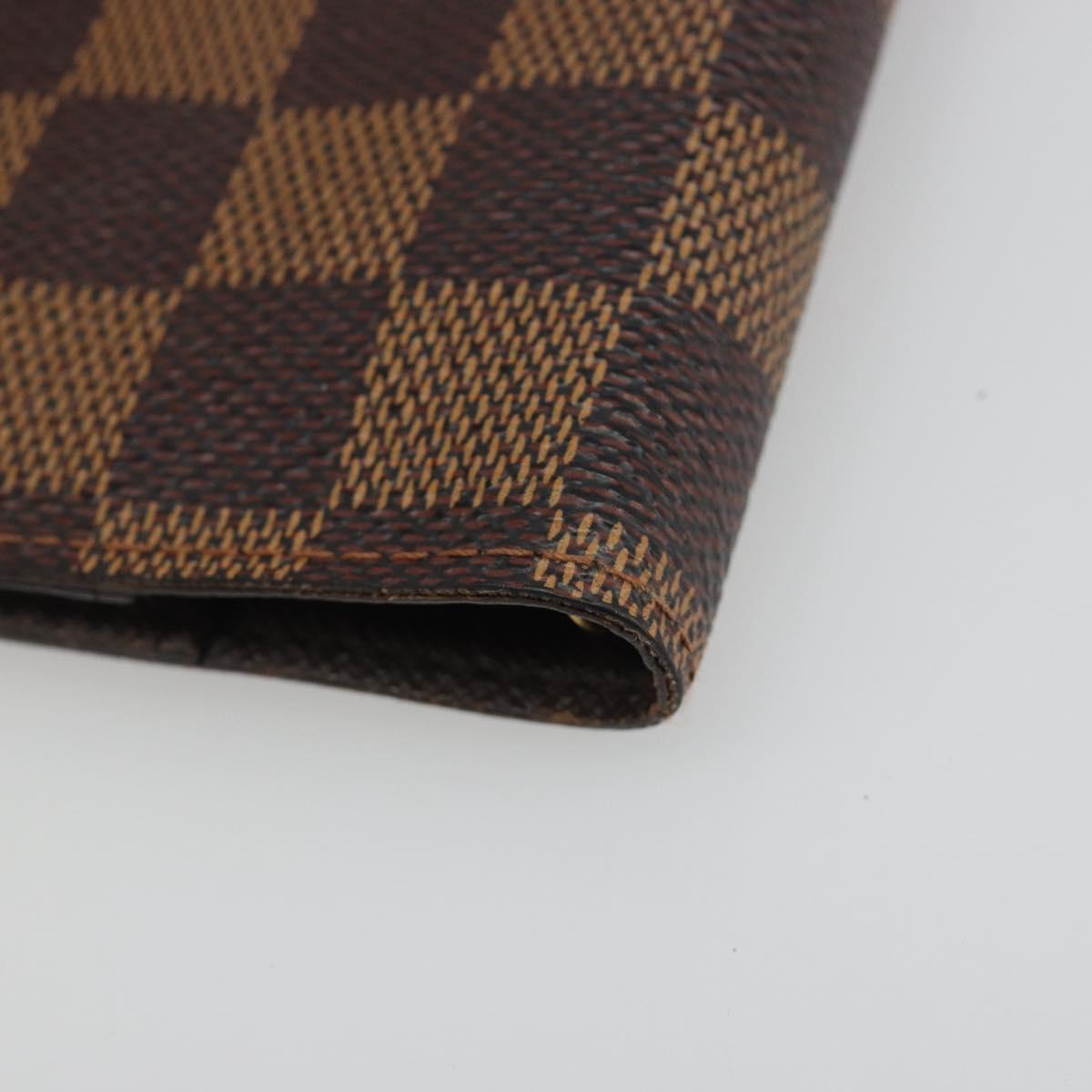 LOUIS VUITTON Damier Ebene Agenda PM Day Planner Cover R20700 LV Auth mr2623